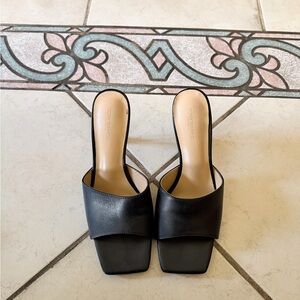 Tony Bianca Black Leather Women's Mules